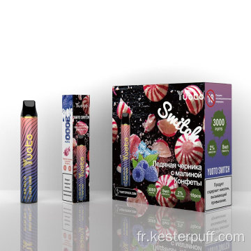 Yuoto Switch Disposable Vape 3000 Puffs Double saveurs